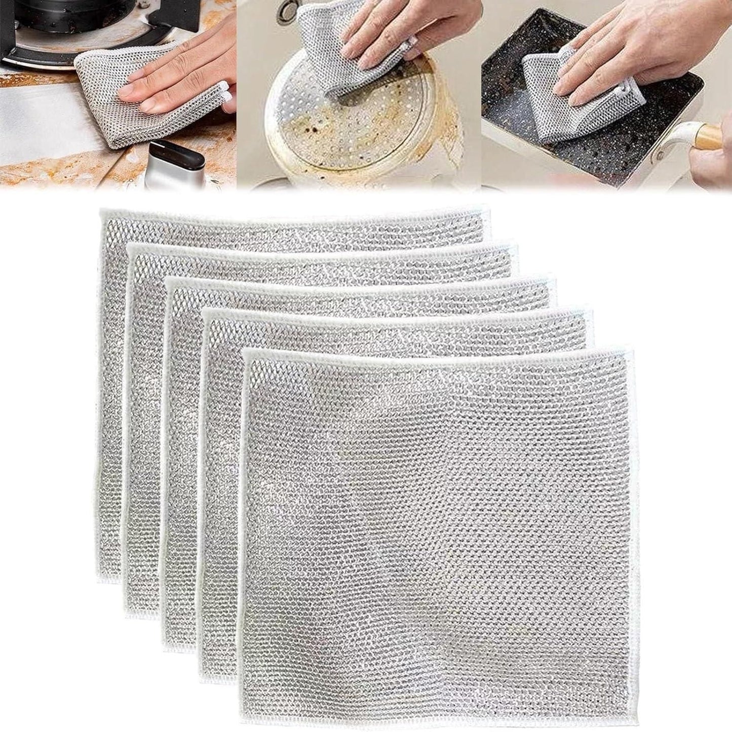 Scrub’n’Shine DishRag: RE-USABLE & MULTI-PURPOSE (Available in packs)