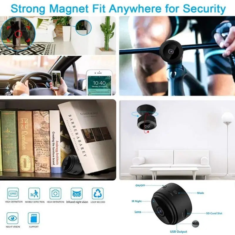 StealthGuard Ultra-Small CCTV: Magnetic, Compact & Rechargeable