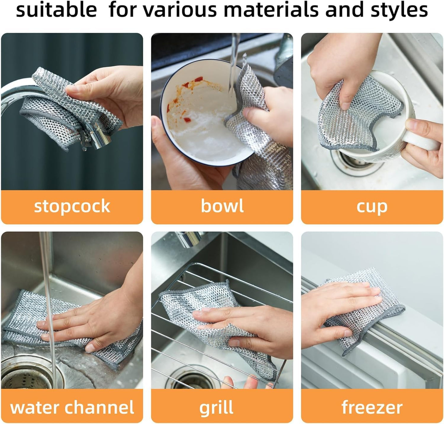 Scrub’n’Shine DishRag: RE-USABLE & MULTI-PURPOSE (Available in packs)