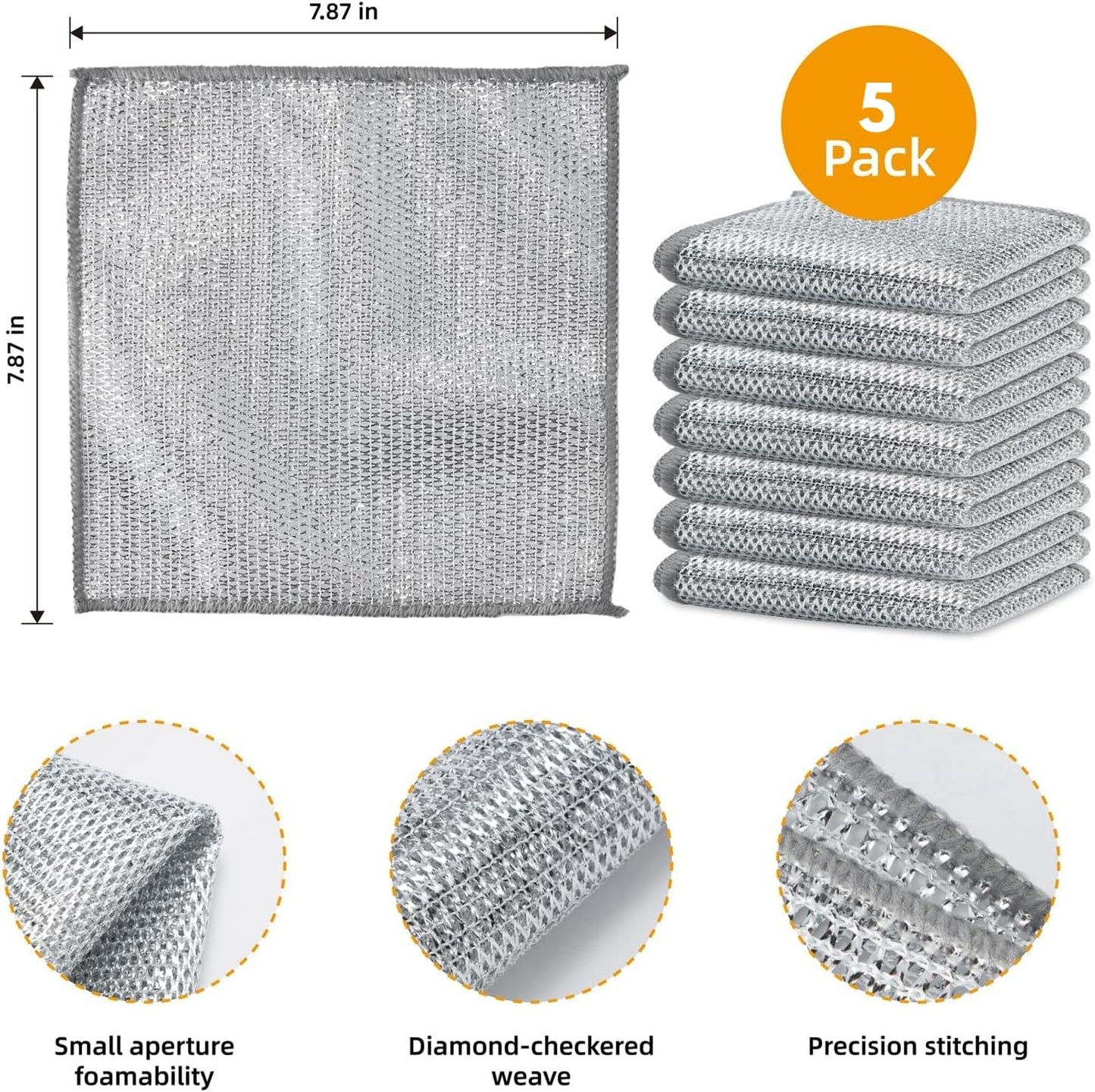 Scrub’n’Shine DishRag: RE-USABLE & MULTI-PURPOSE (Available in packs)